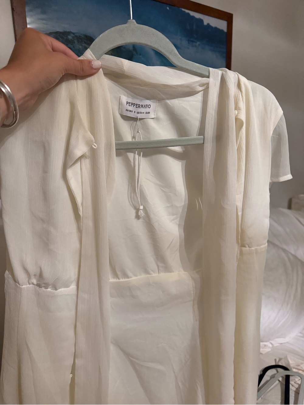 PepperMayo Women's Cream mini dress